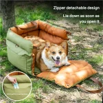 Waterproof Car Dog Bed for Travel - Machine Washable, Chew-Resistant PU Leather Pet Seat Cover for Cars & SUVs - Image 3