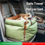 Waterproof Car Dog Bed for Travel - Machine Washable, Chew-Resistant PU Leather Pet Seat Cover for Cars & SUVs